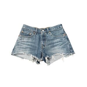 Levi’s 501 Cutoff Denim Shorts W26 Button Fly High Rise Frayed Hem